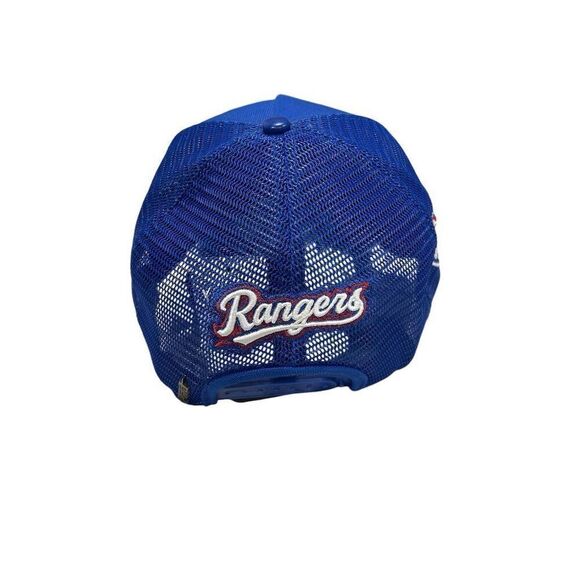 Texas Rangers Blue Trucker Hat Pro Standard Unisex Adjustable Mesh Back Cap - Picture 3 of 8